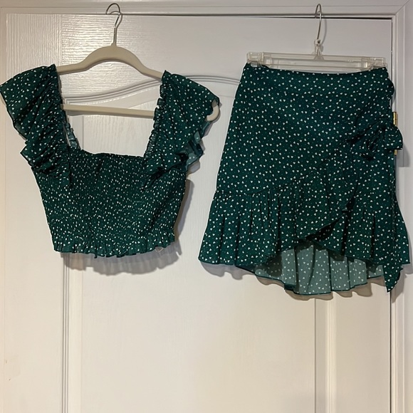 MakeMeChic 2-piece Ruffle Trim Set - Picture 8 of 9